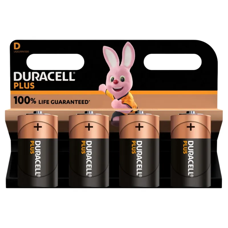DURACELL Plus D MN1300 4KOM