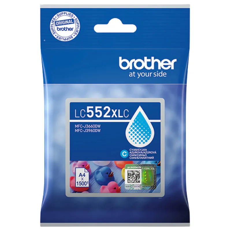 Tinta BROTHER LC-552XL LC552XLC Plava /CY