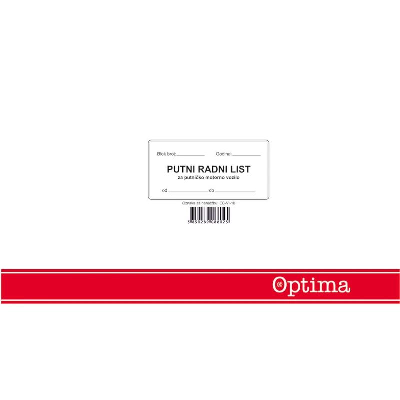Putni rad.list putnič.mot.voz. EC-VI-10 PMV OPTIMA P10/20