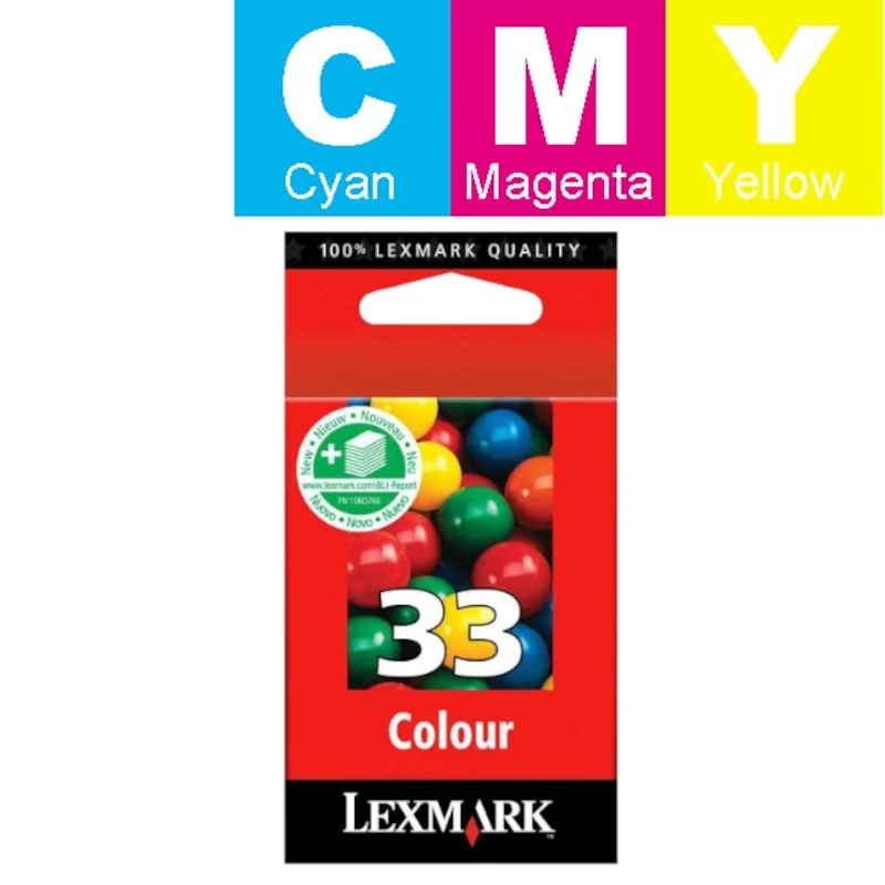 Tinta (Lexmark) 33 CMY / 18CX033E