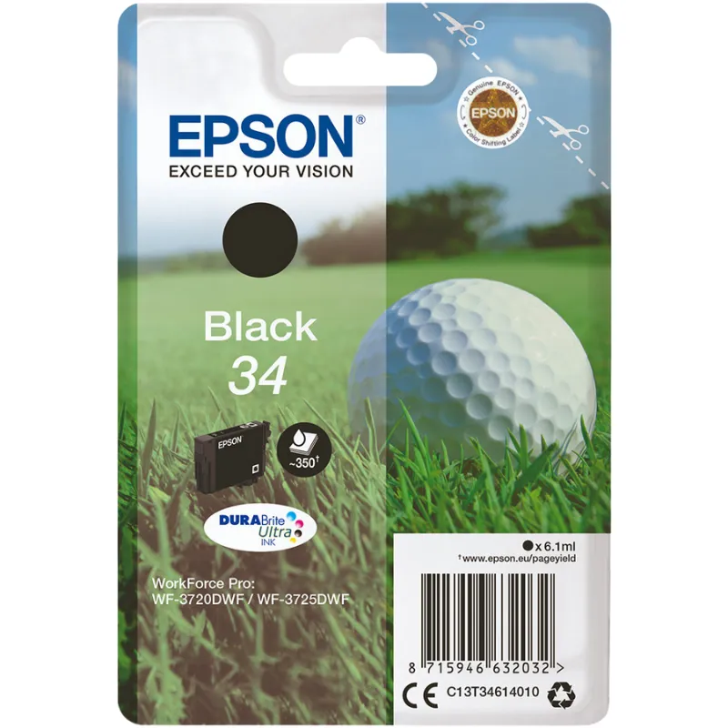 Tinta (Epson) T-3461 BK / C13T34614010