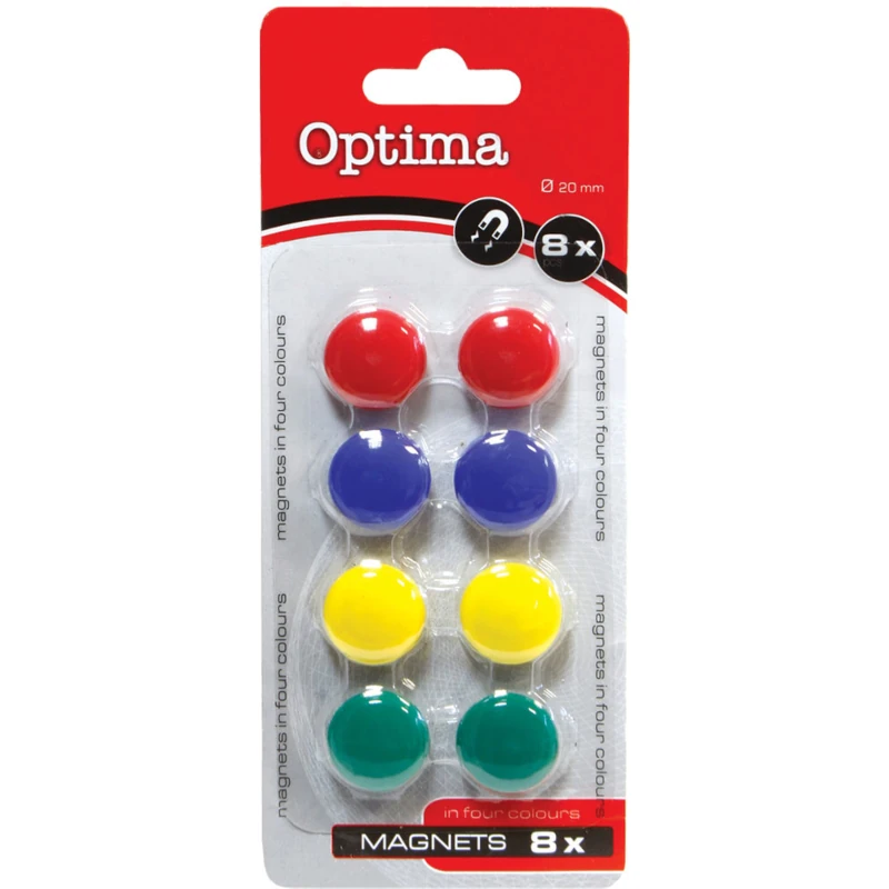 Magneti za ploču OPTIMA 2cm 8/1 raz.boje 22450 bls  P12/144