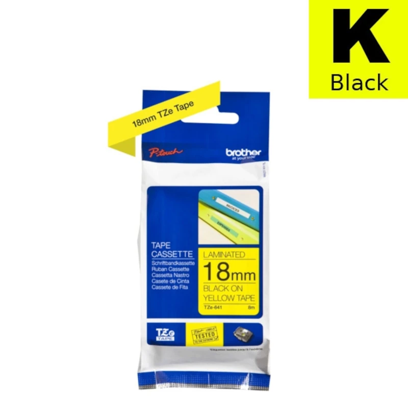 Traka Za Označavanje (Brother) TZE-641 BK|YE [18mm*8m] / TZE641