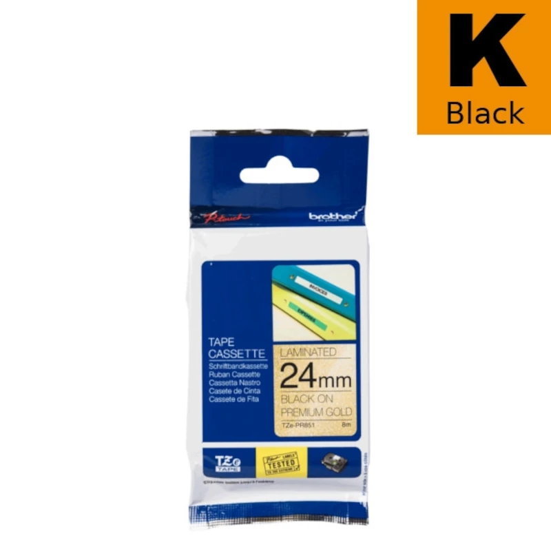 Traka Za Označavanje (Brother) TZE-PR-851 BK|GL [24mm*8m] / TZEPR851