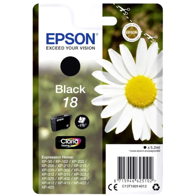 Tinta (Epson) T-1801 BK / C13T18014012