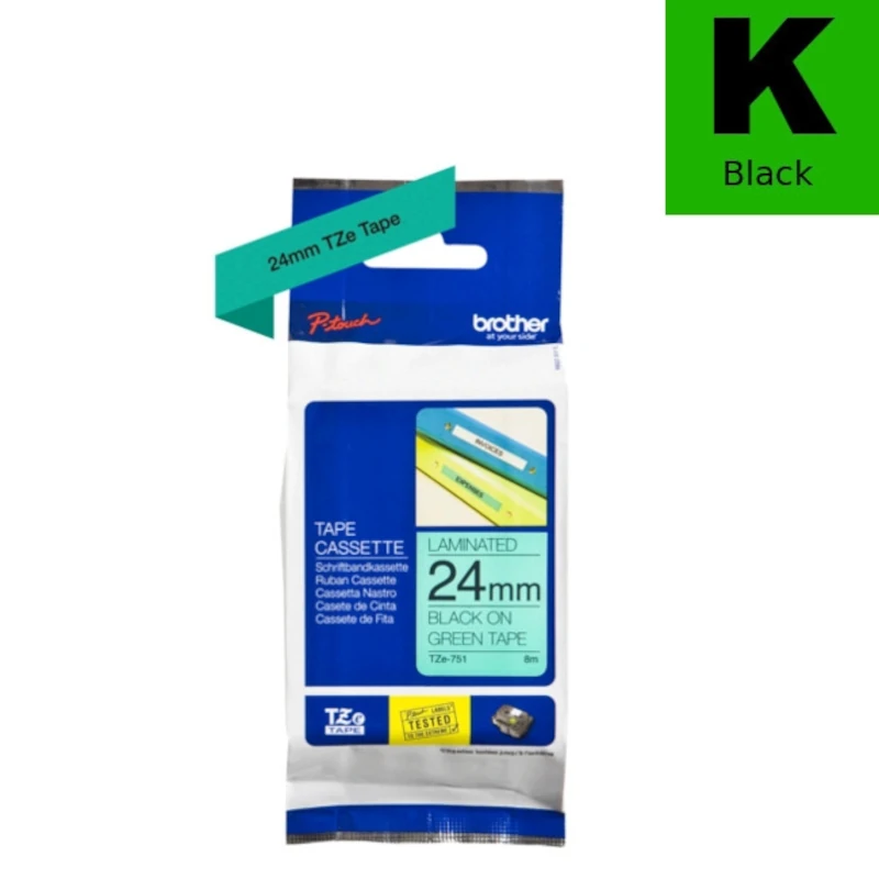 Traka Za Označavanje (Brother) TZE-751 BK|GR [24mm*8m] / TZE751