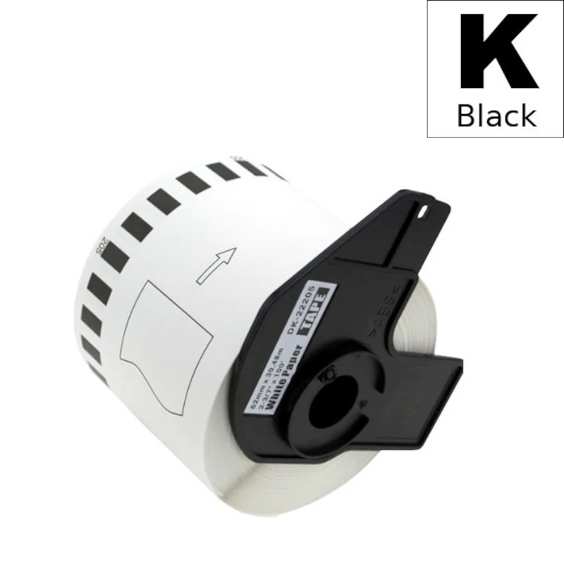 Etiketa Rola Zamjenska (Brother) DK-22205 BK|WH [62mm*30,48m] / DK22205