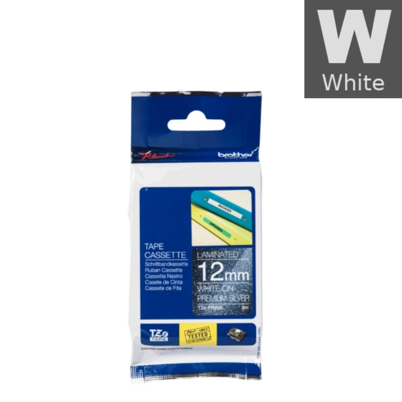 Traka Za Označavanje (Brother) TZE-PR-935 WH|SI [12mm*8m] / TZEPR935