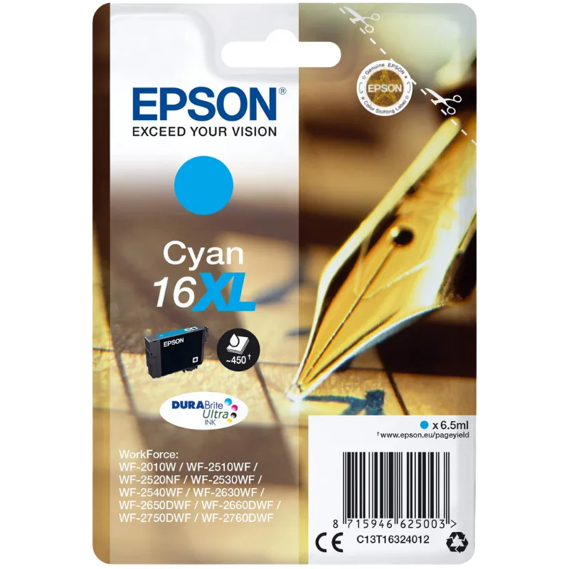Tinta (Epson) T-1632 CY / C13T16324012