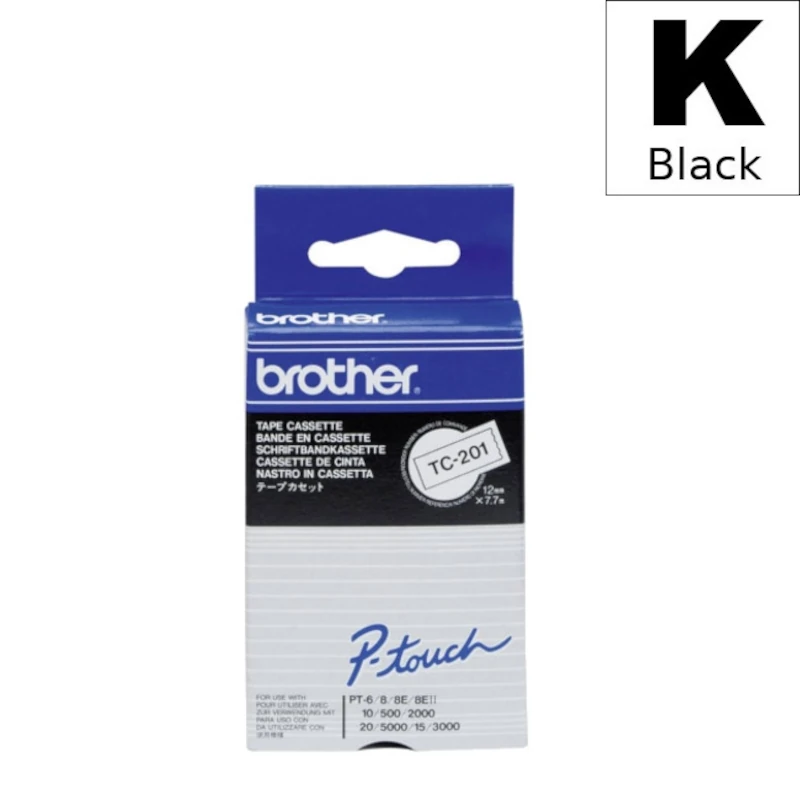Traka Za Označavanje (Brother) TC-201 BK|WH [12mm*7,7m] / TC201