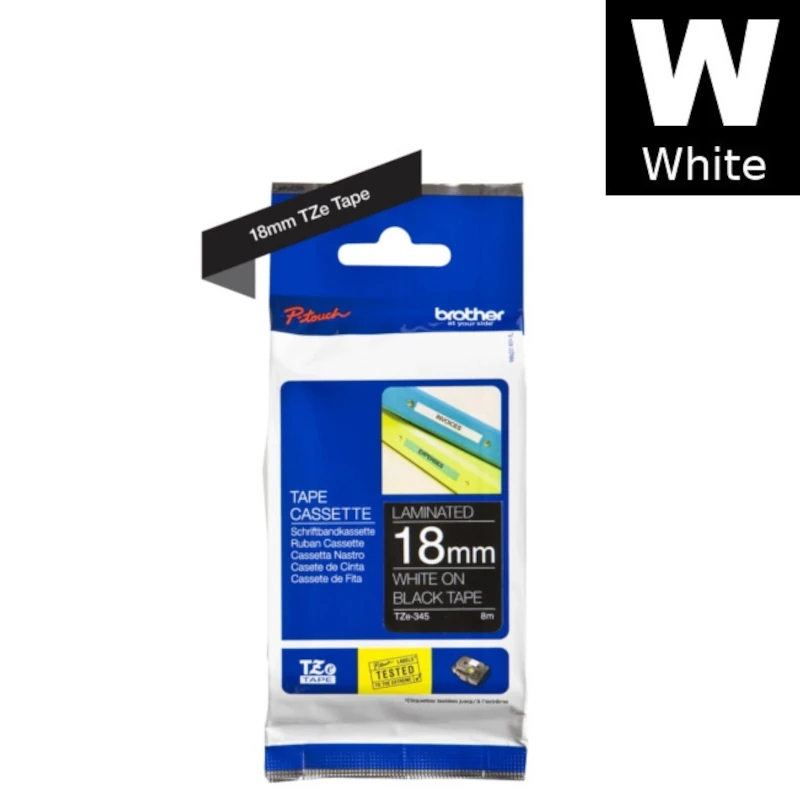 Traka Za Označavanje (Brother) TZE-345 WH|BK [18mm*8m] / TZE345