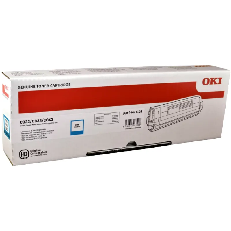 Toner (Oki) C-823 CY / 46471103