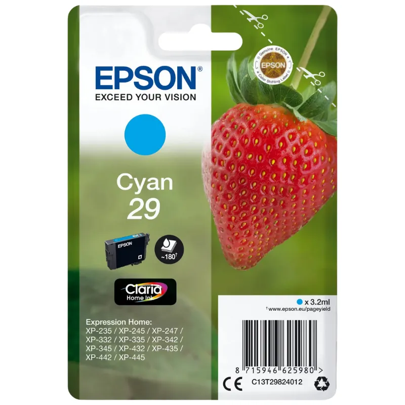 Tinta (Epson) T-2982 CY / C13T29824012