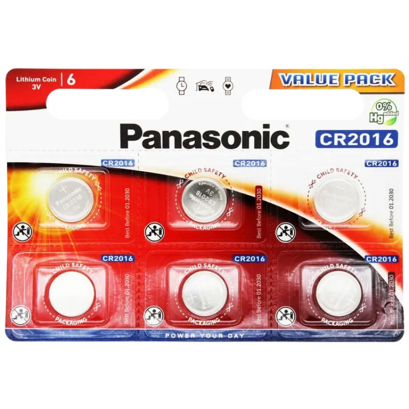 PANASONIC Lithium CR2016 6KOM