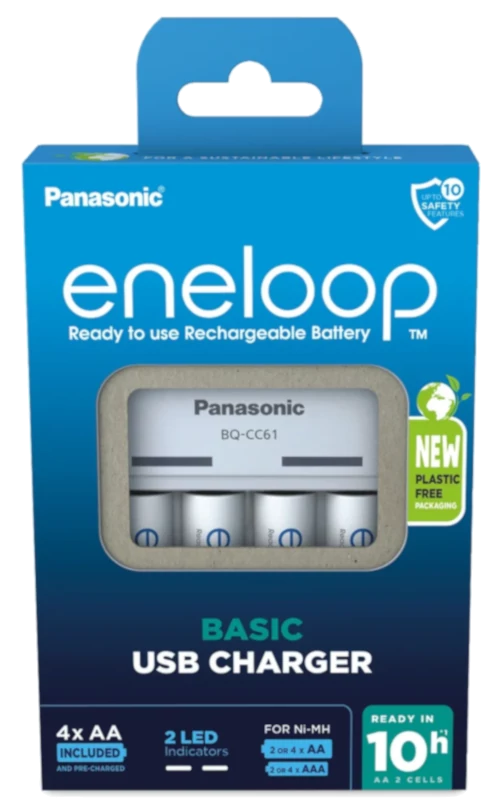 Punjač za baterije (Panasonic) BQ-CC61 AA | AAA 4 x AA Eneloop