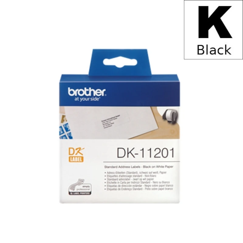 Etiketa Rola (Brother) DK-11201 BK|WH [29mm*90mm] / DK11201