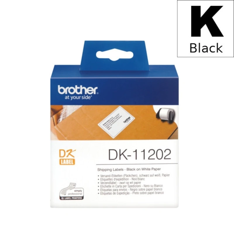 Etiketa Rola (Brother) DK-11202 BK|WH [62mm*100mm] / DK11202