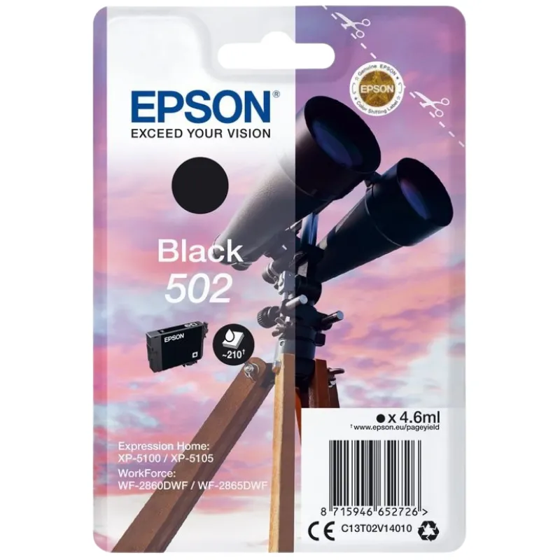 Tinta (Epson) 502 BK / C13T02V14010