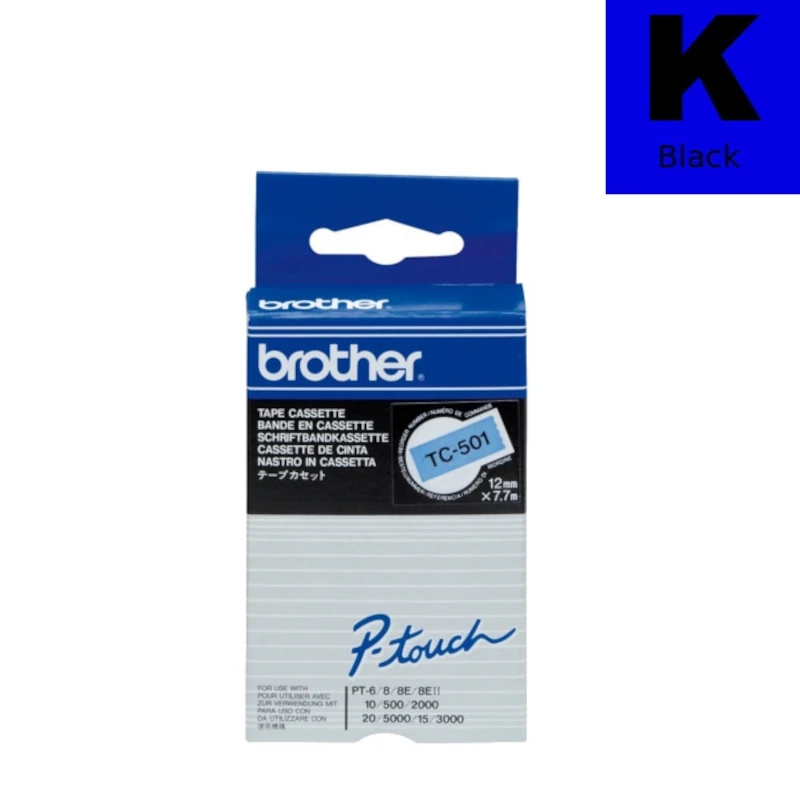 Traka Za Označavanje (Brother) TC-501 BL|BL [12mm*7,7m] / TC501