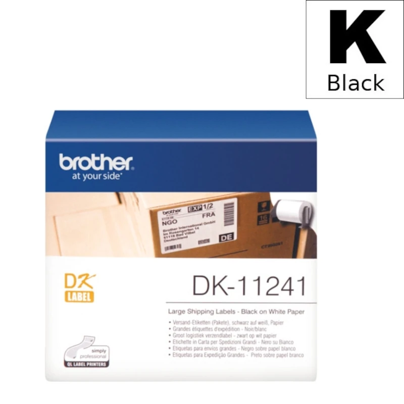 Etiketa Rola (Brother) DK-11241 BK|WH [102mm*152mm] / DK11241