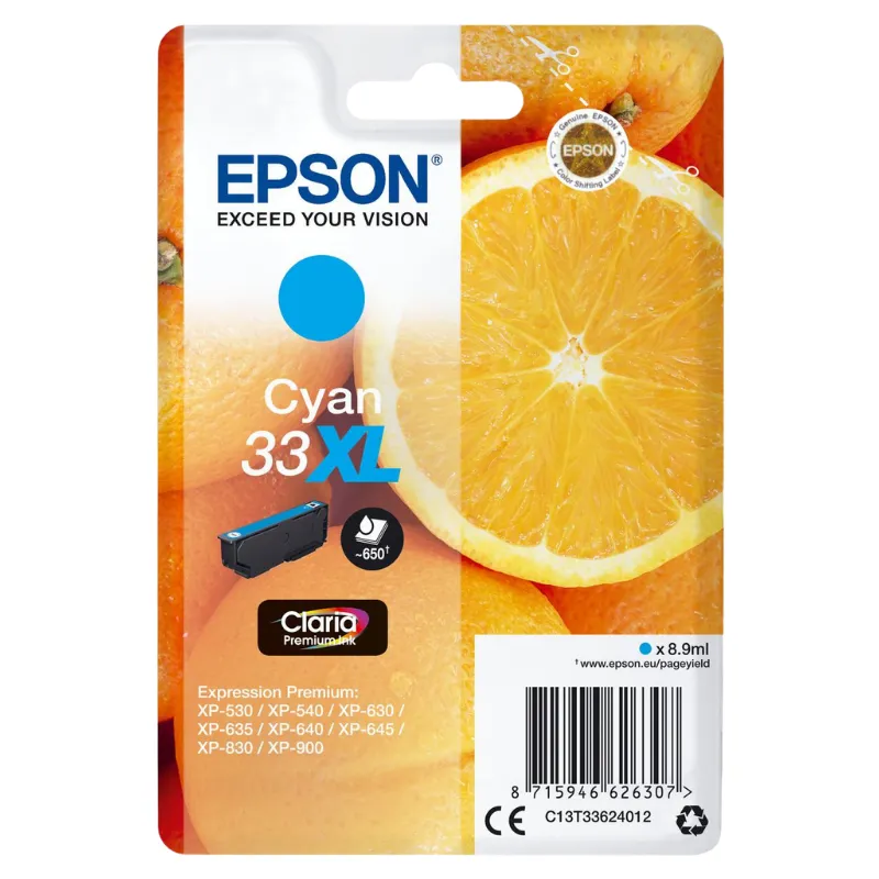 Tinta (Epson) T-3362 CY XL / C13T33624012