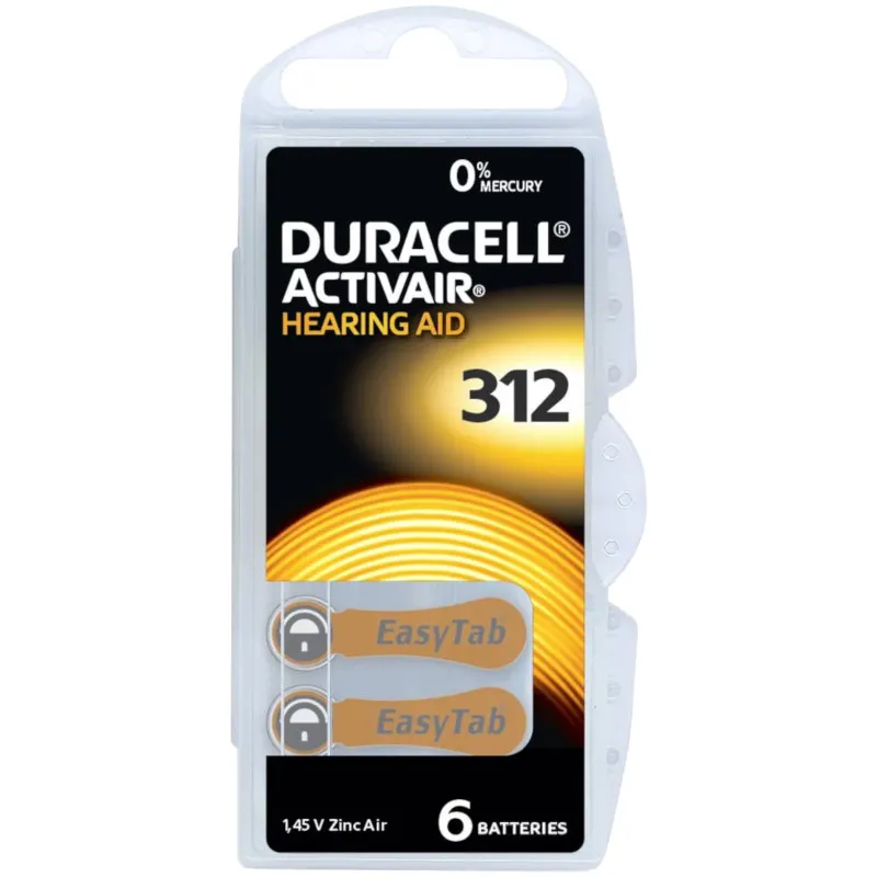 Baterija Za Slušni Aparat (Duracell) Activair 312 | PR41 | HA312 /6KOM