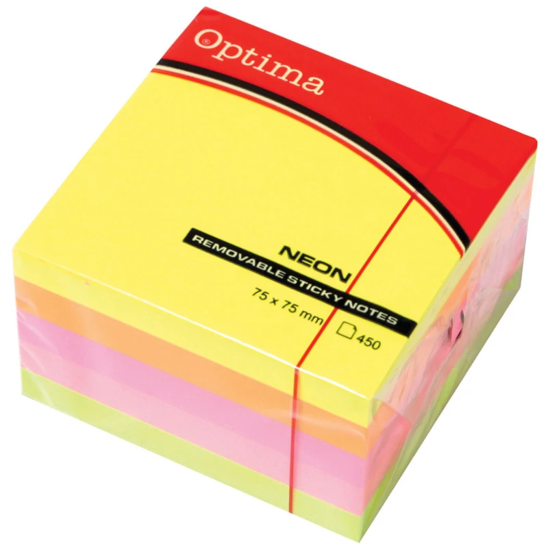 Blok samolj.kocka 76x76 neon 5 boja OPTIMA 450L 22937 P32