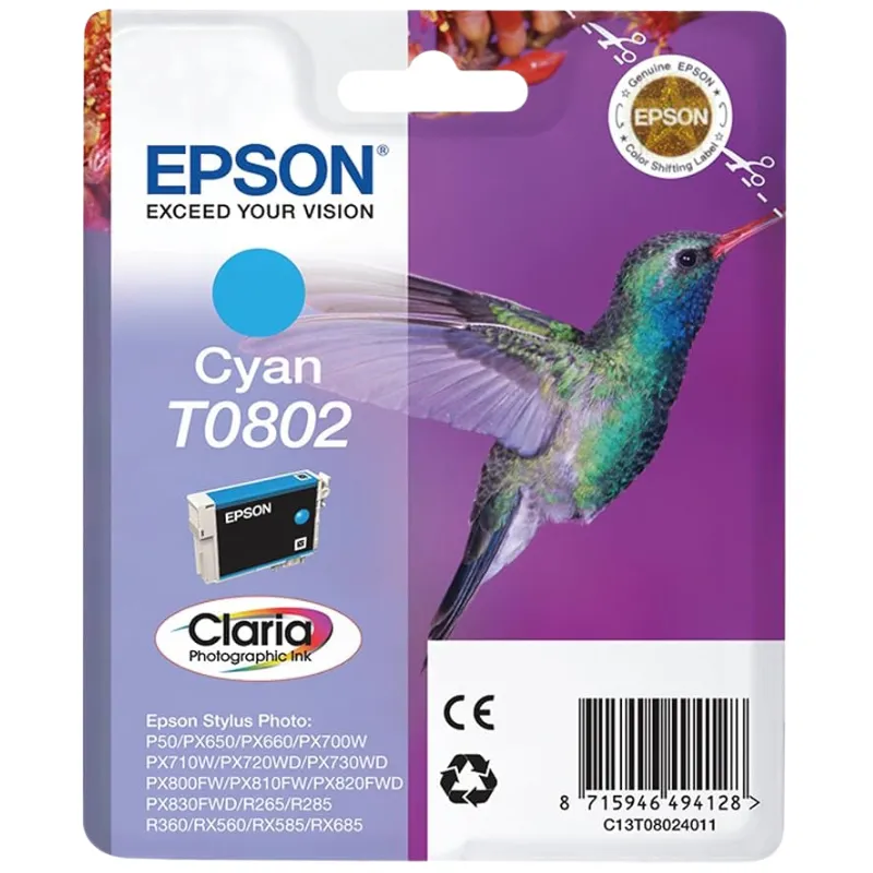 Tinta (Epson) T-0802 CY / C13T08024011