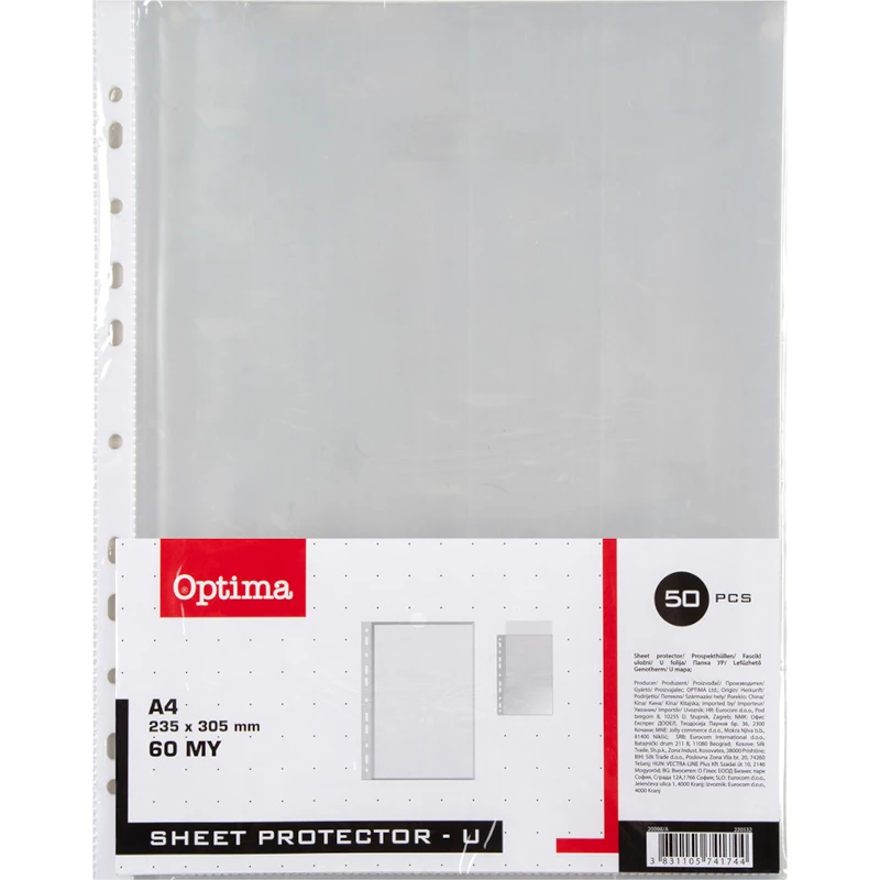 Fascikl UR uložni 60my OPTIMA A4 50/1 EH303A-5 20098/A P40