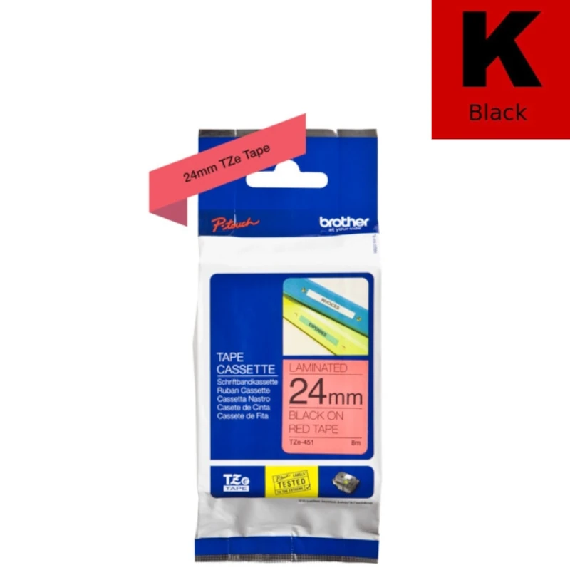 Traka Za Označavanje (Brother) TZE-451 BK|RE [24mm*8m] / TZE451