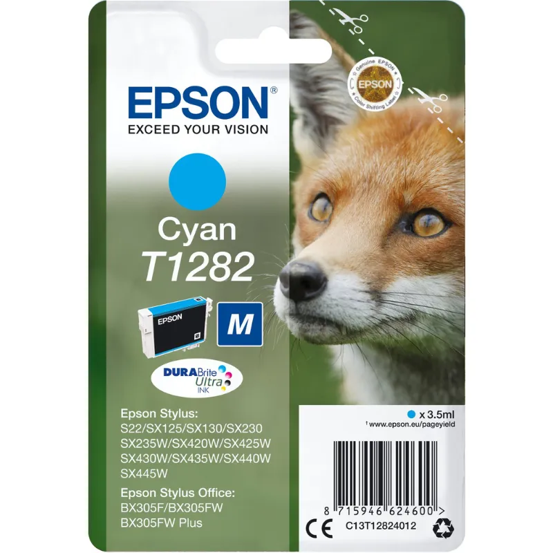 Tinta (Epson) T-1282 CY / C13T12824012 Tinta (Epson) T-1282 CY / C13T12824012