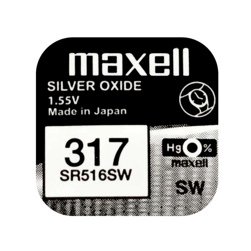 Baterija (Maxell) Silver Oxide 317 | SR516SW | SR62 /1KOM