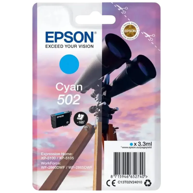 Tinta (Epson) 502 CY / C13T02V24010