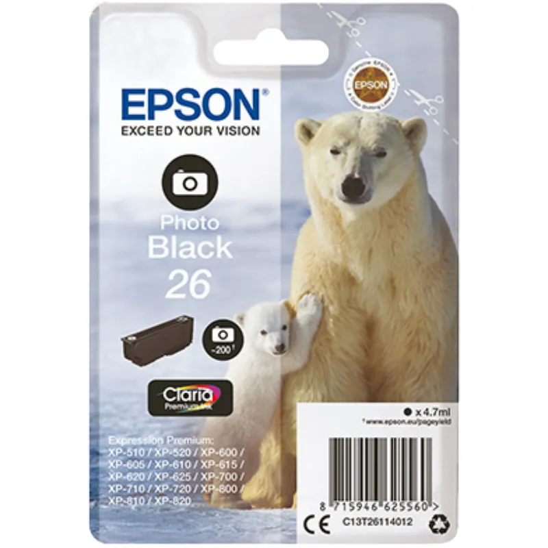 Tinta (Epson) T-2611 PBK / C13T26114012