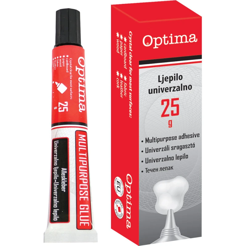 Ljepilo univerzalno u tubi 25 g OPTIMA u kutijici 36224 P12/72