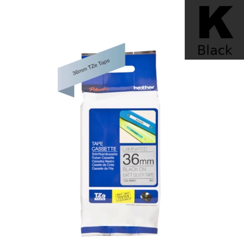 Traka Za Označavanje (Brother) TZE-M-961 BK|SI [36mm*8m] / TZEM961