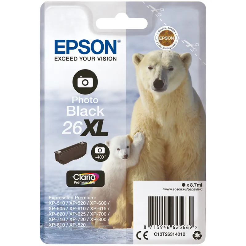 Tinta (Epson) T-2631 PBK / C13T26314012 Tinta (Epson) T-2631 PBK / C13T26314012