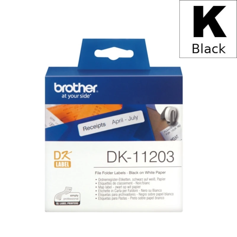 Etiketa Rola (Brother) DK-11203 BK|WH [17mm*87mm] / DK11203