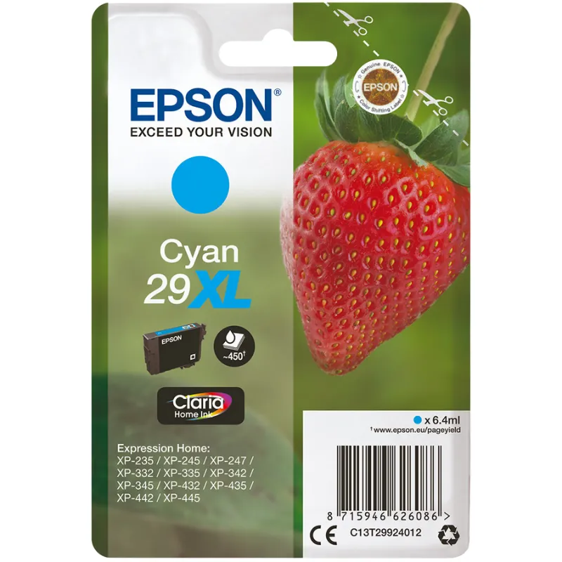 Tinta (Epson) T-2992 CY XL / C13T29924012