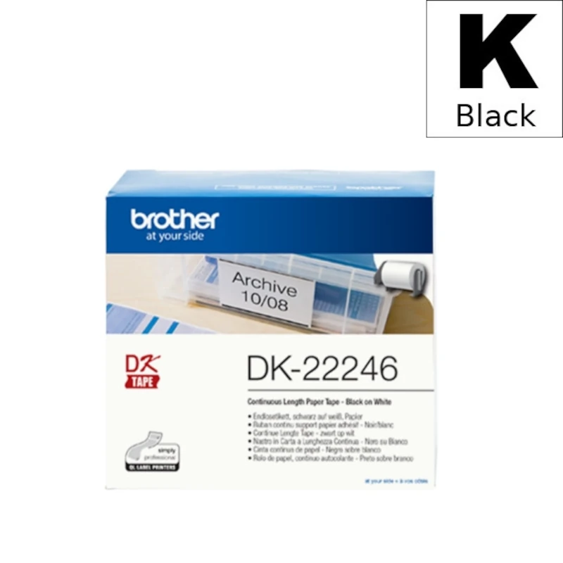 Etiketa Rola (Brother) DK-22246 BK|WH [103mm*30,48m] / DK22246