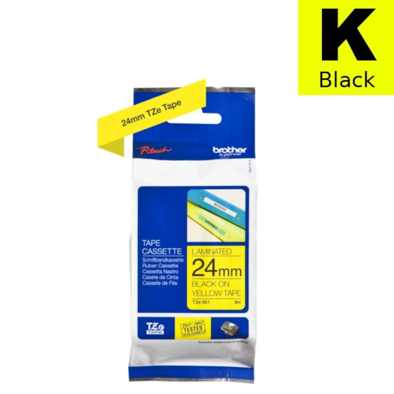 Traka Za Označavanje (Brother) TZE-651 BK|YE [24mm*8m] / TZE651