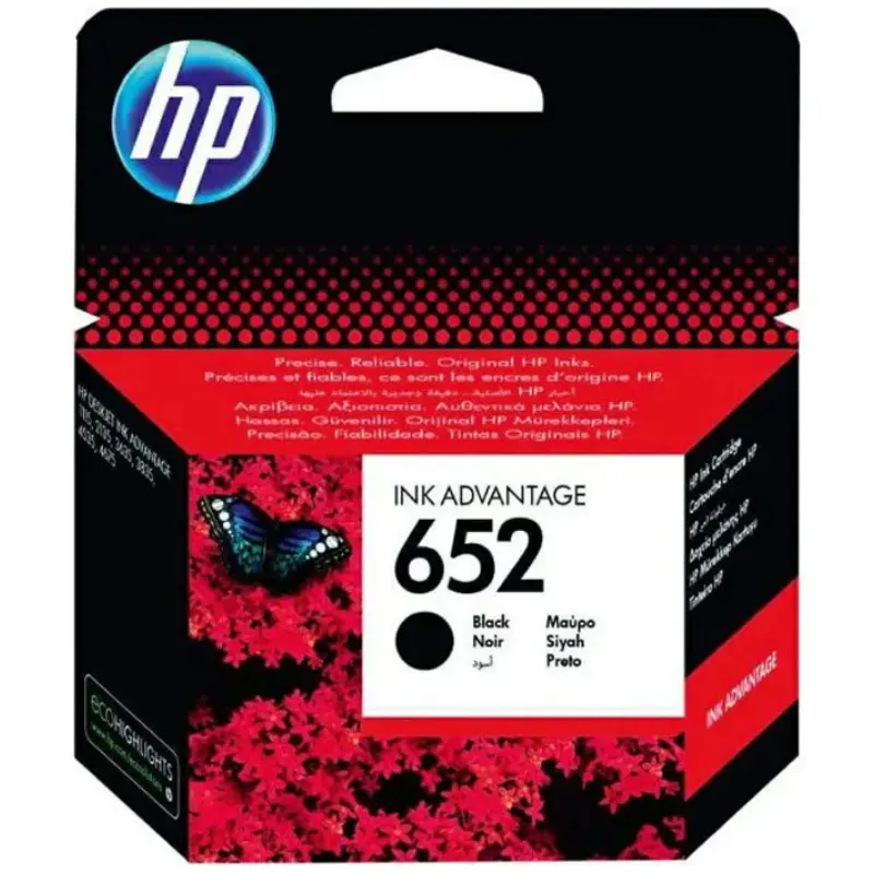Tinta (HP) 652 BK / F6V25AE Tinta (HP) 652 BK / F6V25AE