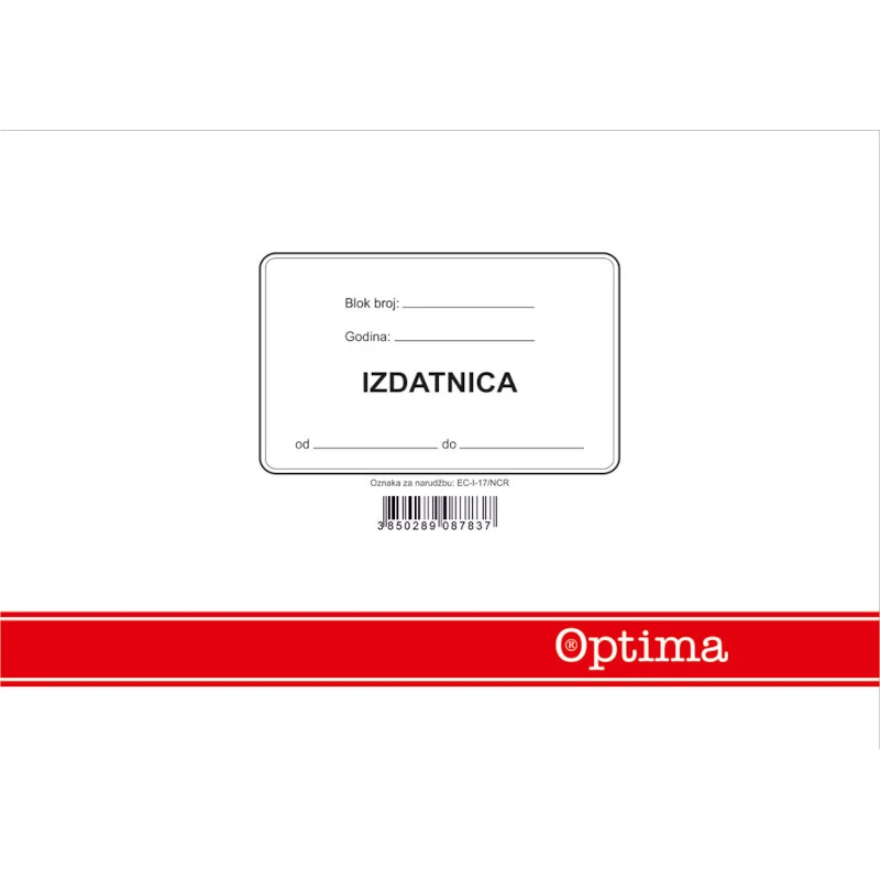 Izdatnica A5 EC-I-17/NCR OPTIMA P10