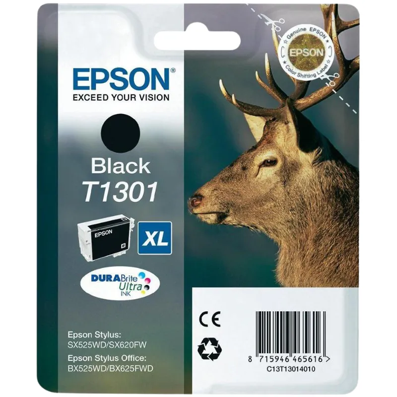 Tinta (Epson) T-1301 BK / C13T13014010 Tinta (Epson) T-1301 BK / C13T13014010