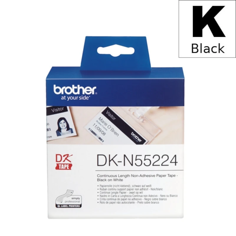Etiketa Rola (Brother) DK-55224 BK|WH [54mm*30,5m] / DK55224