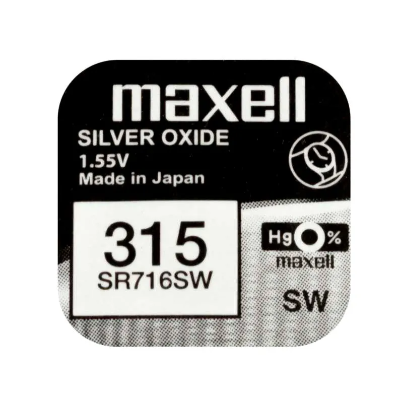 Baterija (Maxell) Silver Oxide 315 | SR716SW | SR67 /1KOM