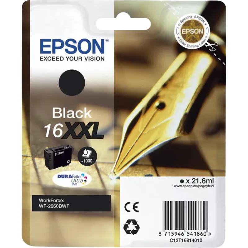 Tinta (Epson) T-1681 BK / C13T168140