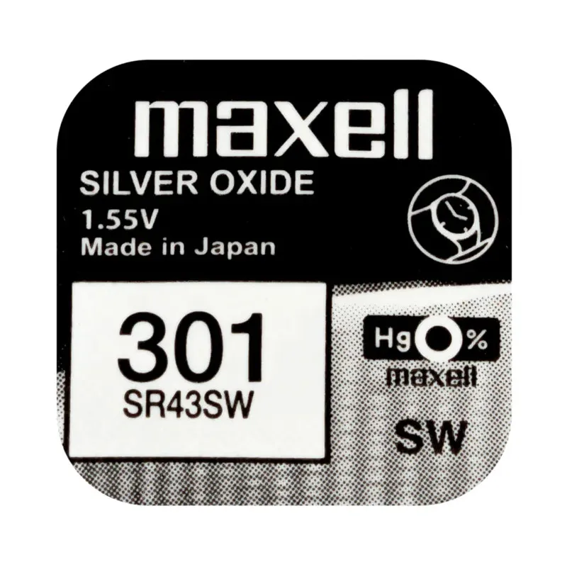 Baterija (Maxell) Silver Oxide 301 | SR43SW | 386 /1KOM