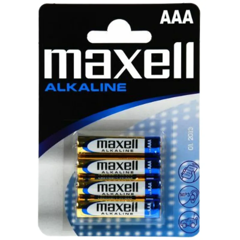 MAXELL Alkaline AAA LR03 4KOM