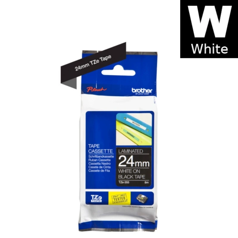 Traka Za Označavanje (Brother) TZE-355 WH|BK [24mm*8m] / TZE355